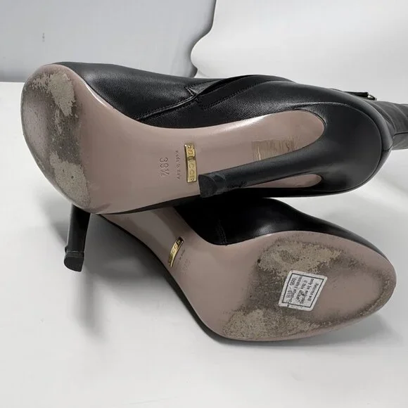 Gucci Goldie Leather Heel Ankle Boots Black Size 39.5 / 9.5 - Picture 13 of 15